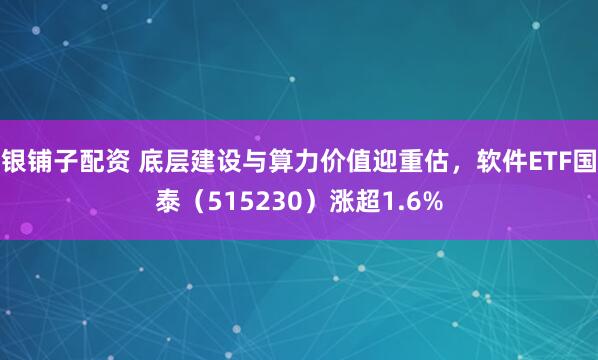 银铺子配资 底层建设与算力价值迎重估，软件ETF国泰（515230）涨超1.6%